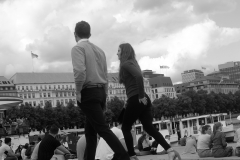 Am Jungfernstieg in Hamburg