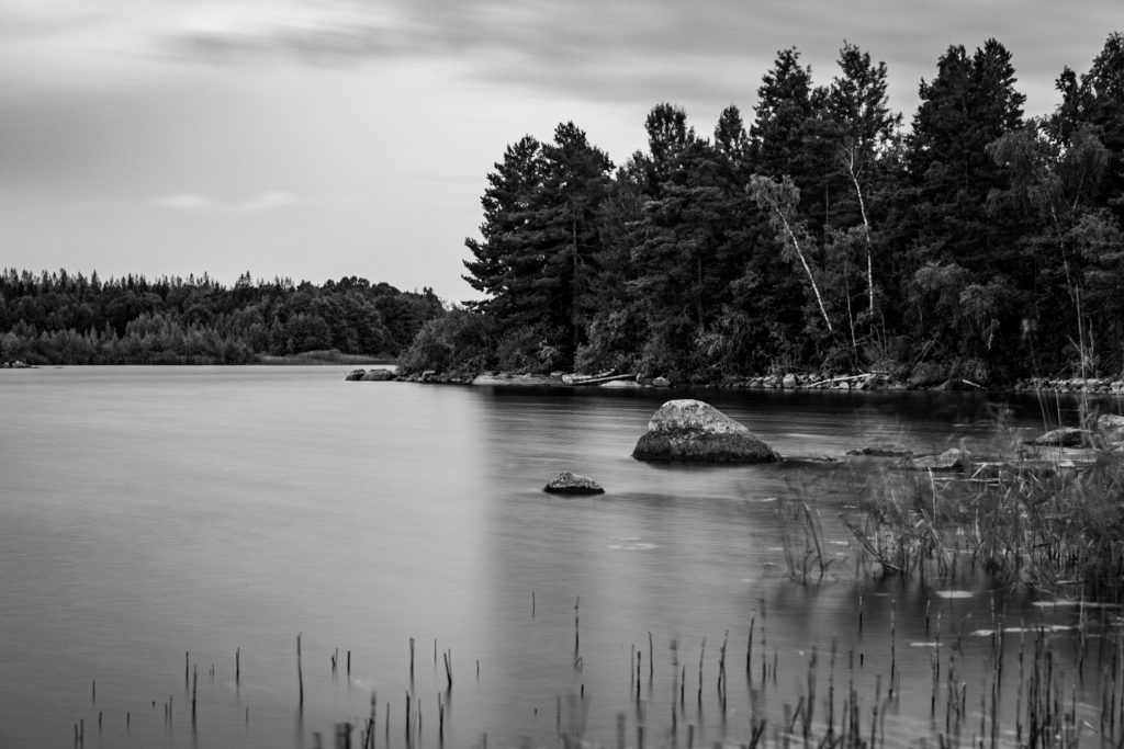 Am Ufer des schwedischen Sees Visjön